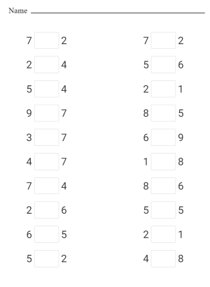 Add and compare: numbers within 10