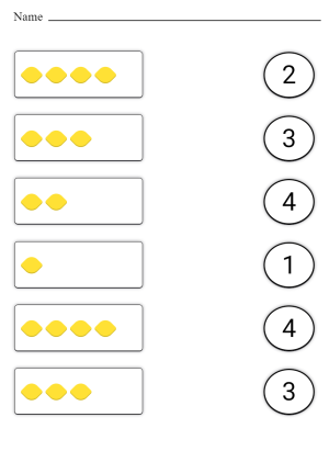 Add and Match - lemons with numbers