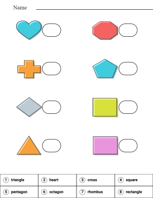 Match and write shapes