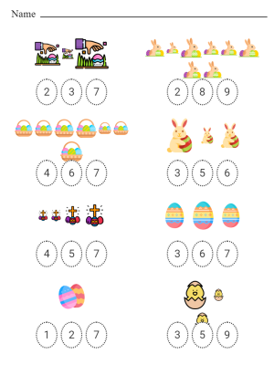 Circle the number - Easter edition