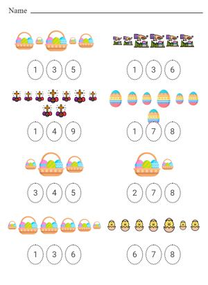 Circle the number - Easter edition