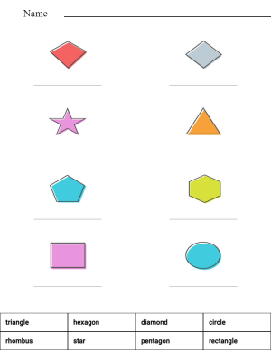 Match the words with the pictures - shapes