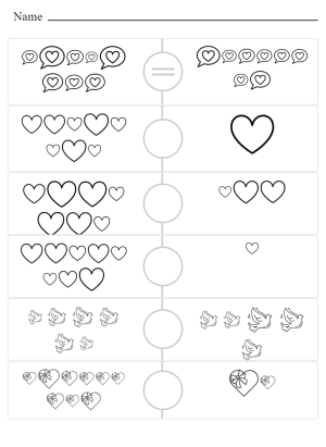 Count and compare - Valentine's Day edition