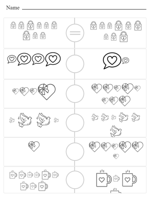 Count and compare - Valentine's Day edition