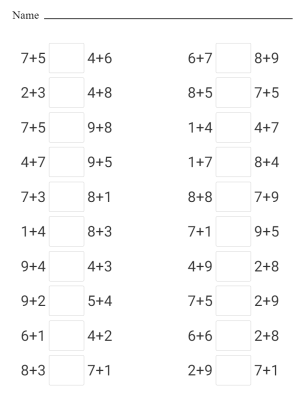 Compare numbers 1-10 worksheet