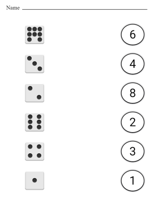 Add and Match - dice and number