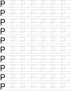 Writing uppercase letter P