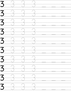 Handwriting worksheet number 3