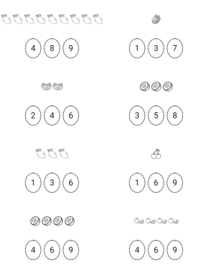 Circle the number of fruits