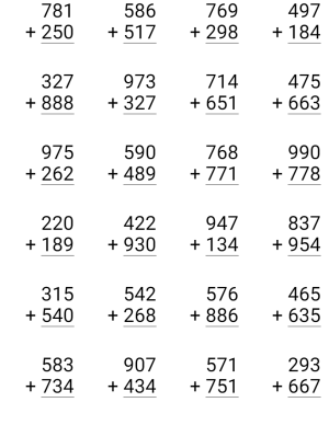 Triple number addition