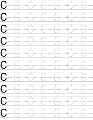 Writing uppercase letter C