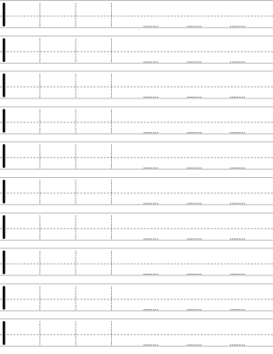 Handwriting worksheet lowercase l